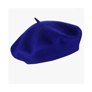 French Style Lightweight Casual Classic Wool Beret in Royal blue